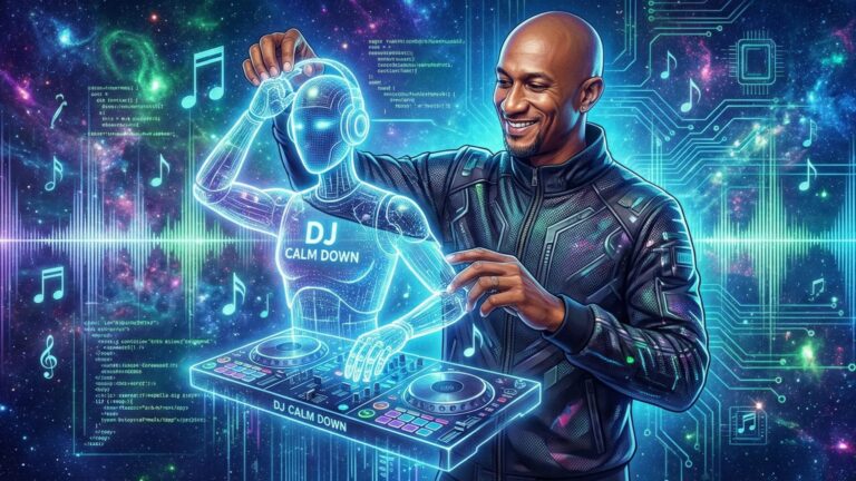 DJ Calm Down AI Persona of Adam Ace Spencer