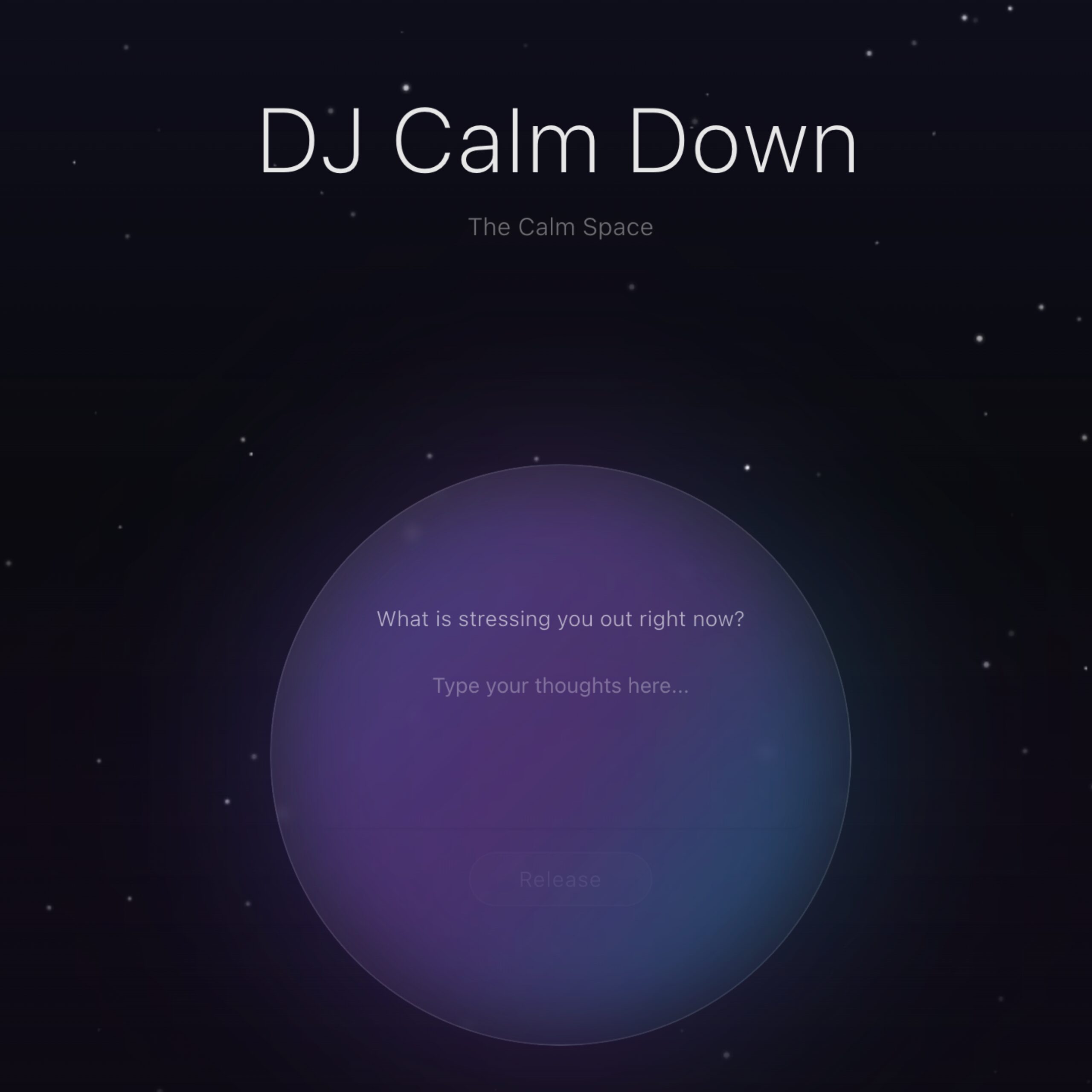 DJ Calm Down App - The Calm Space